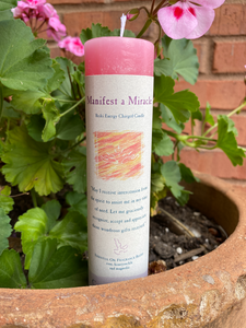 Manifest A Miracle Reiki Energy Candle by Crystal Journey