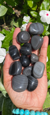 Silver Sheen Obsidian Tumblestones