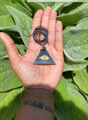 Shungite Eye of Horus Pendant