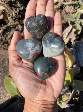 Heart Shaped Bloodstone Stones