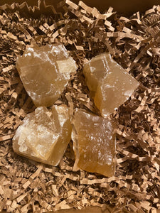 Honey Calcite Raw Chunks