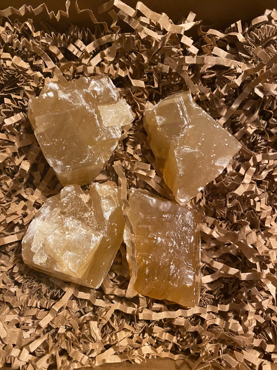 Honey Calcite Raw Chunks