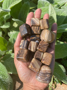 Chocolate Calcite Cube Tumblestones