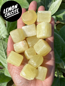 Lemon Calcite Cube Tumblestones