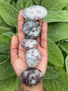 Red Tourmaline (Rubellite)Palm Stones