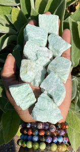 Green Calcite Raw Stones