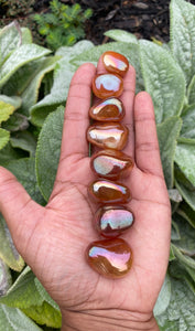 Tangerine Aura Quartz Tumblestone